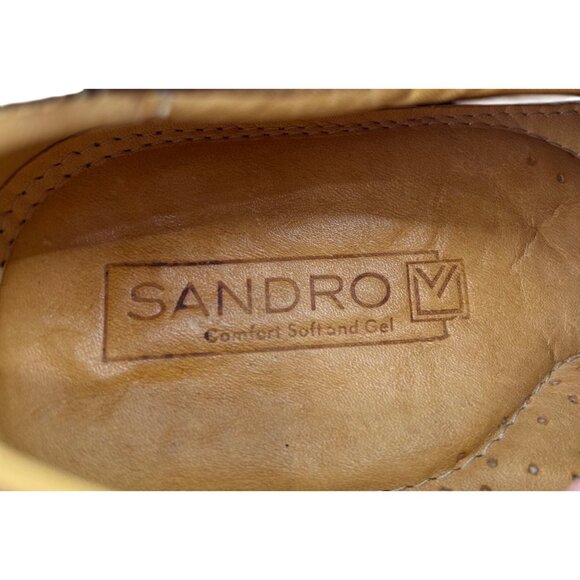 Sandro Moscoloni Comfort Soft Gel Brown Leather Split Toe Oxfords Mens Size 11.5 - Picture 6 of 9